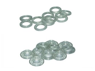 Emblem Eyelet Clear - plastične alkice 12mm